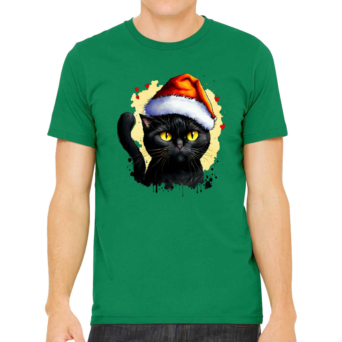 Santa Black Cat Men's T-shirt