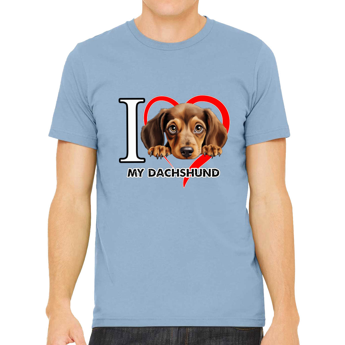 I Love My Dachshund Dog Men's T-shirt