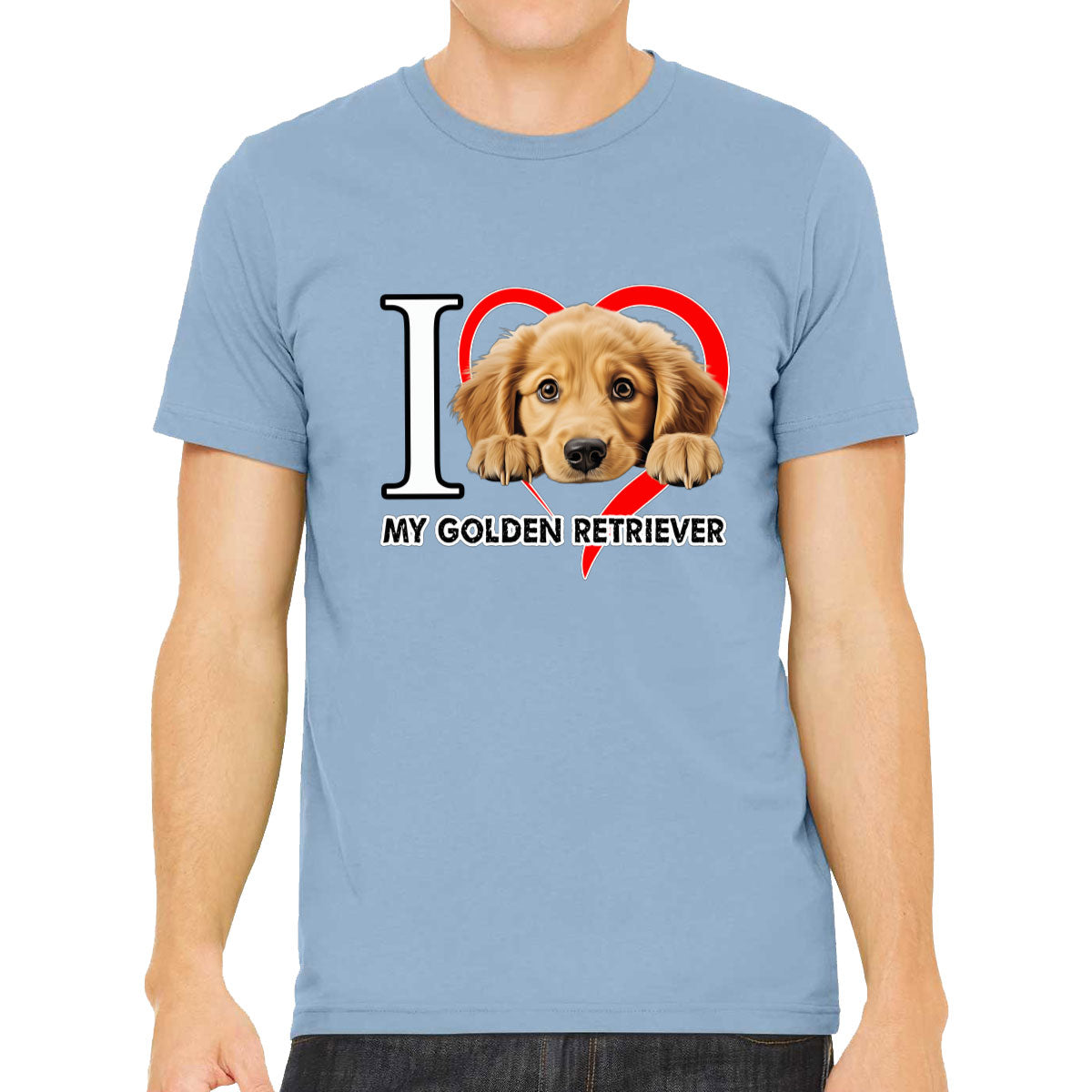 I Love My Golden Retriever Dog Men's T-shirt