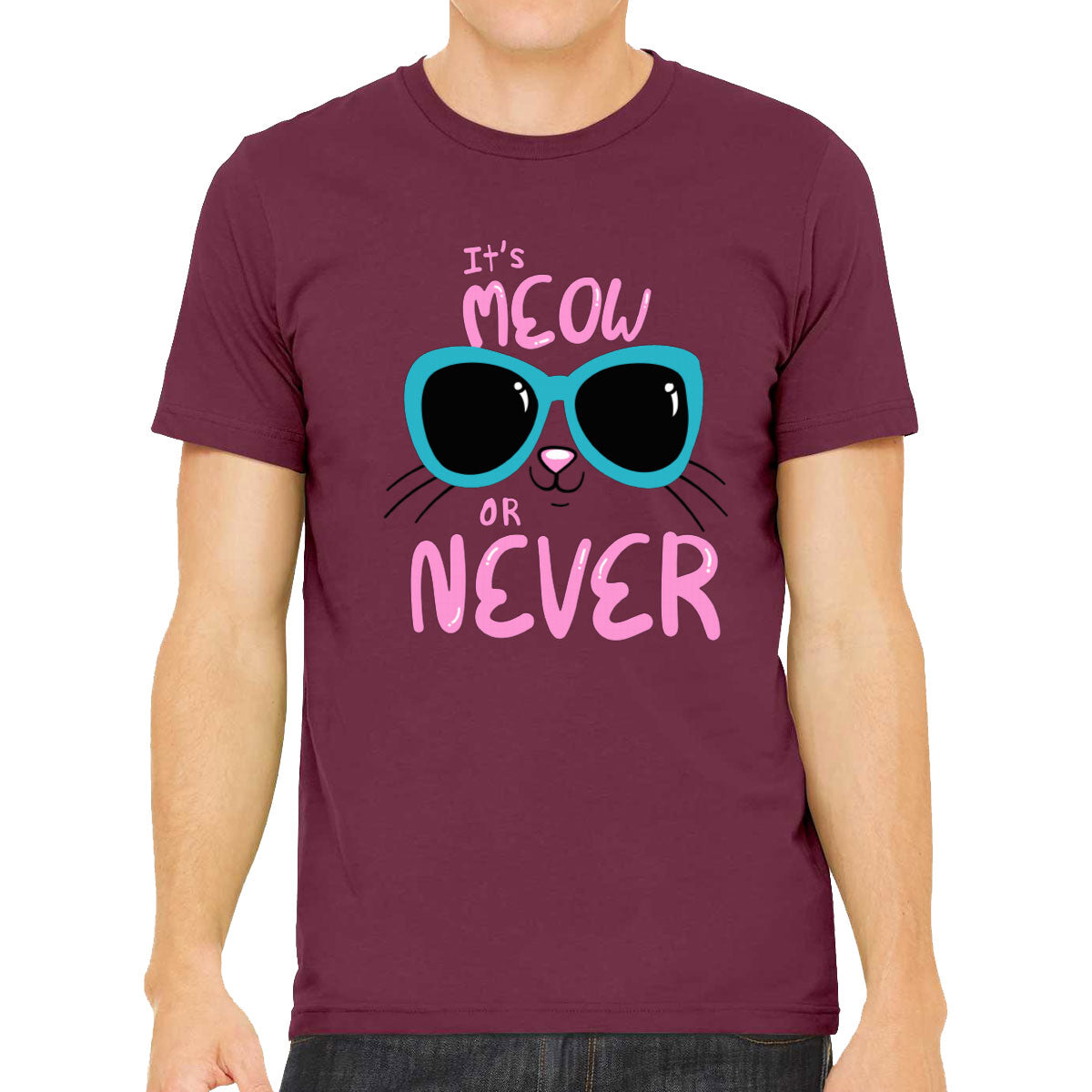 It's Meow Or Never Cat Men's T-shirt