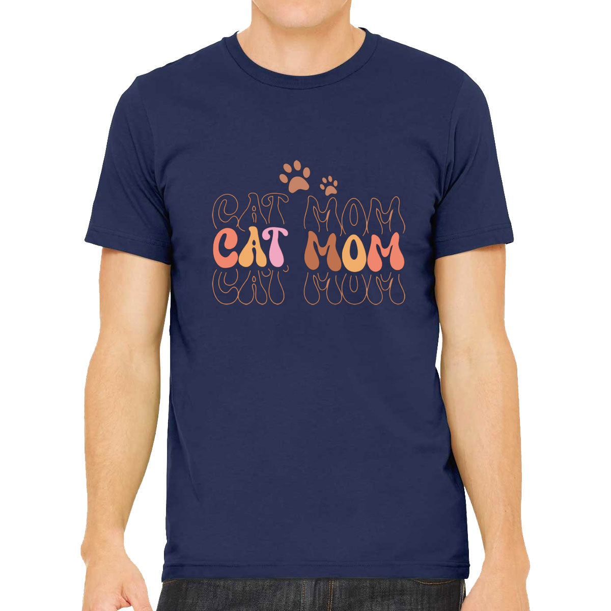 Cat Mom Text Men's T-shirt