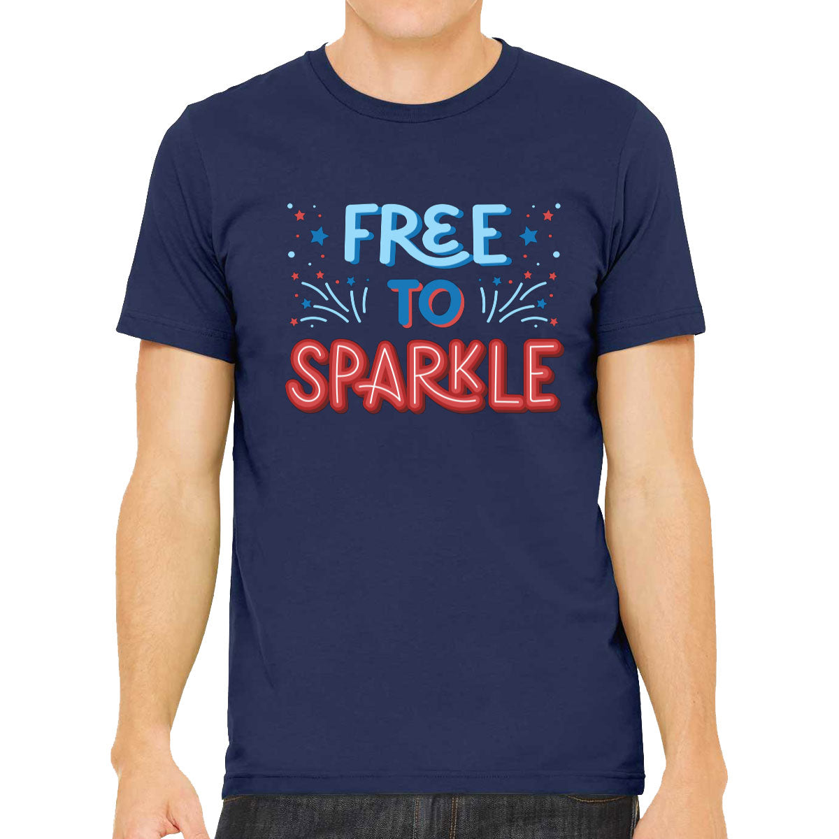 Free To Sparkle Patriotic Men's T-shirt