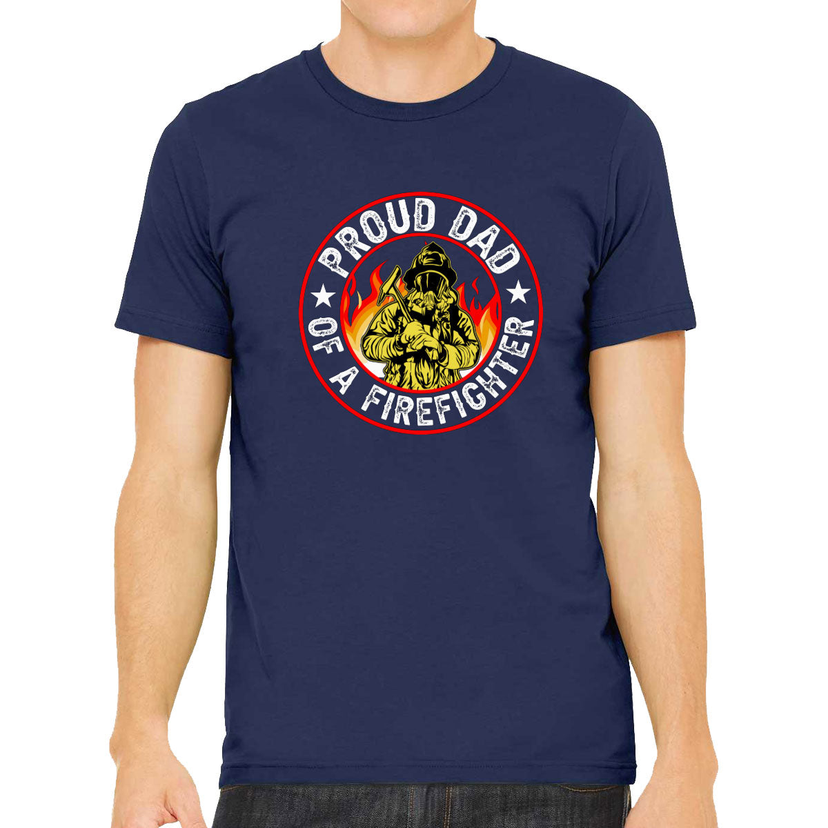 Proud Dad Of A Firefighter Men's T-shirt