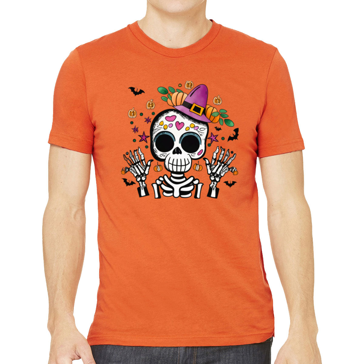 Cute Skeleton Halloween Men's T-shirt