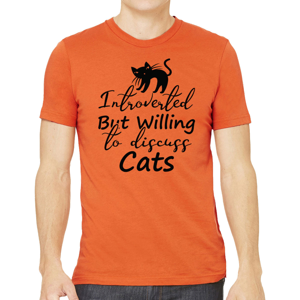 Introverted But Willing To Discuss Cats Men's T-shirt