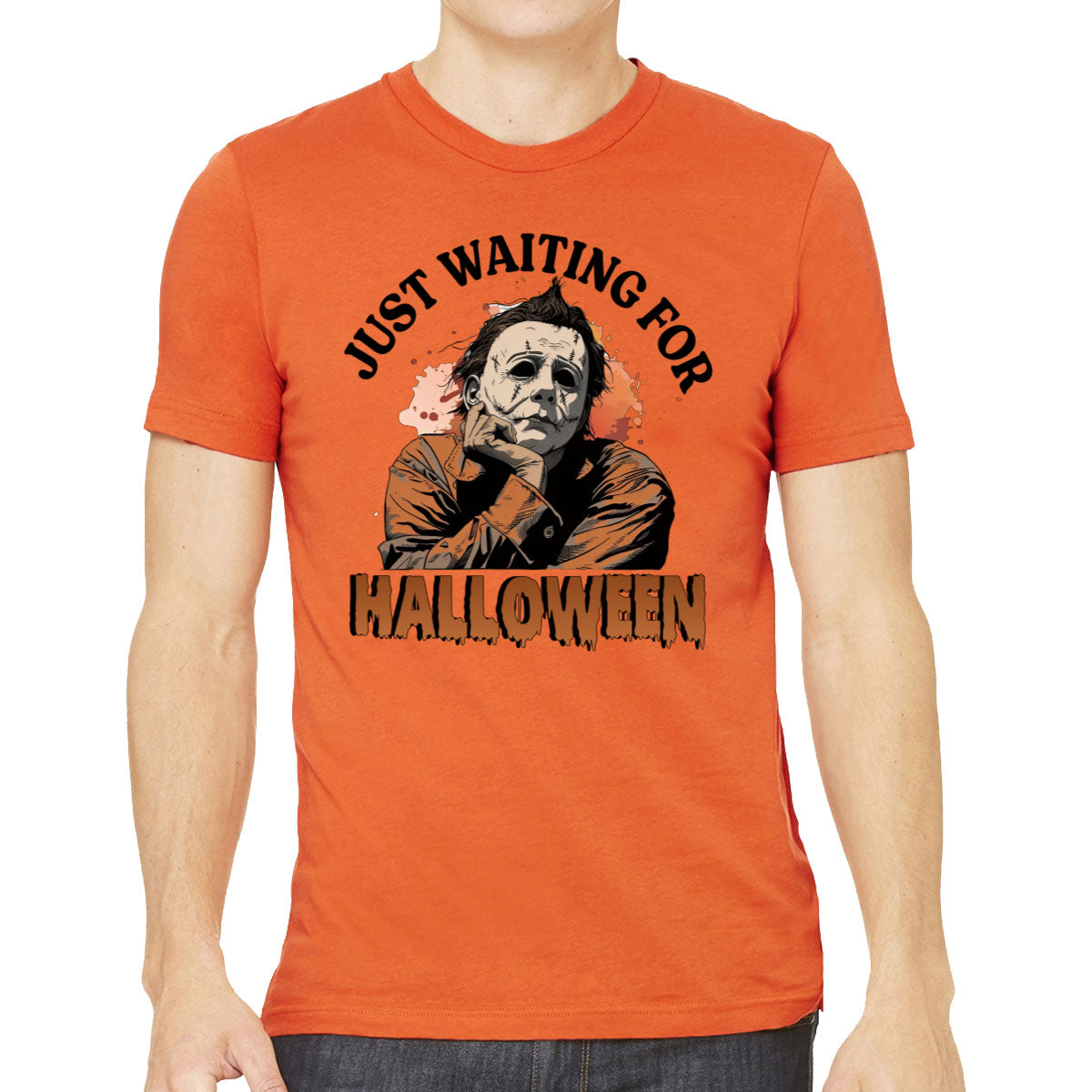 Just Waiting For Halloween Myers Men's T-shirt