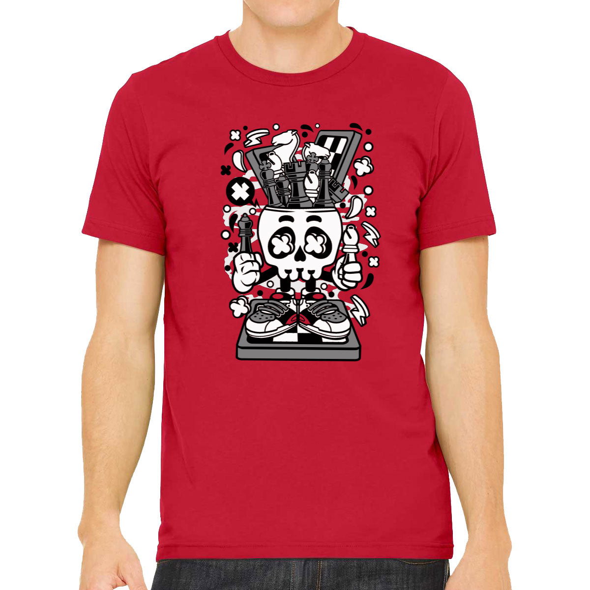 Chess Skull Head Men's T-shirt