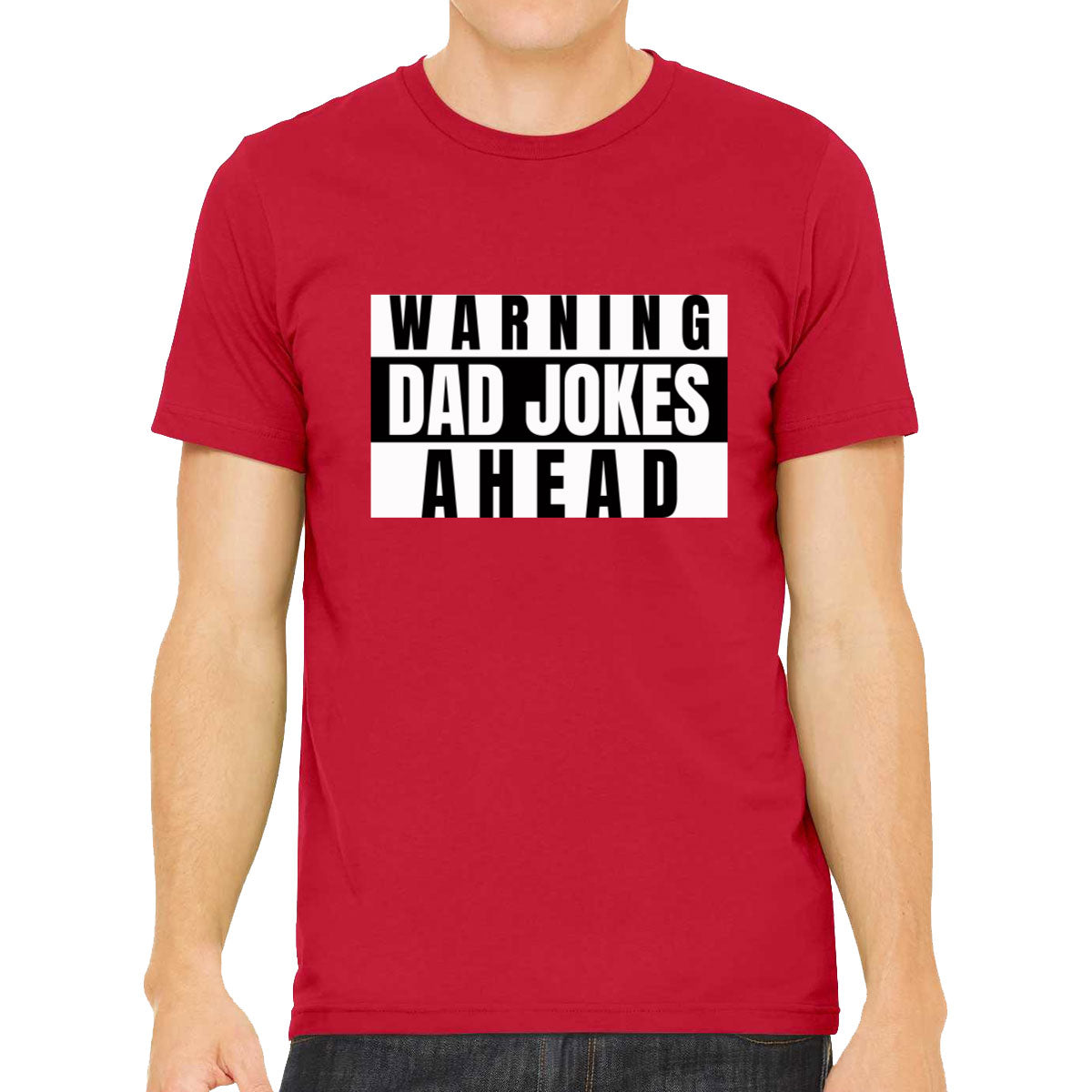 Warning Dad Jokes Ahead Men's T-shirt