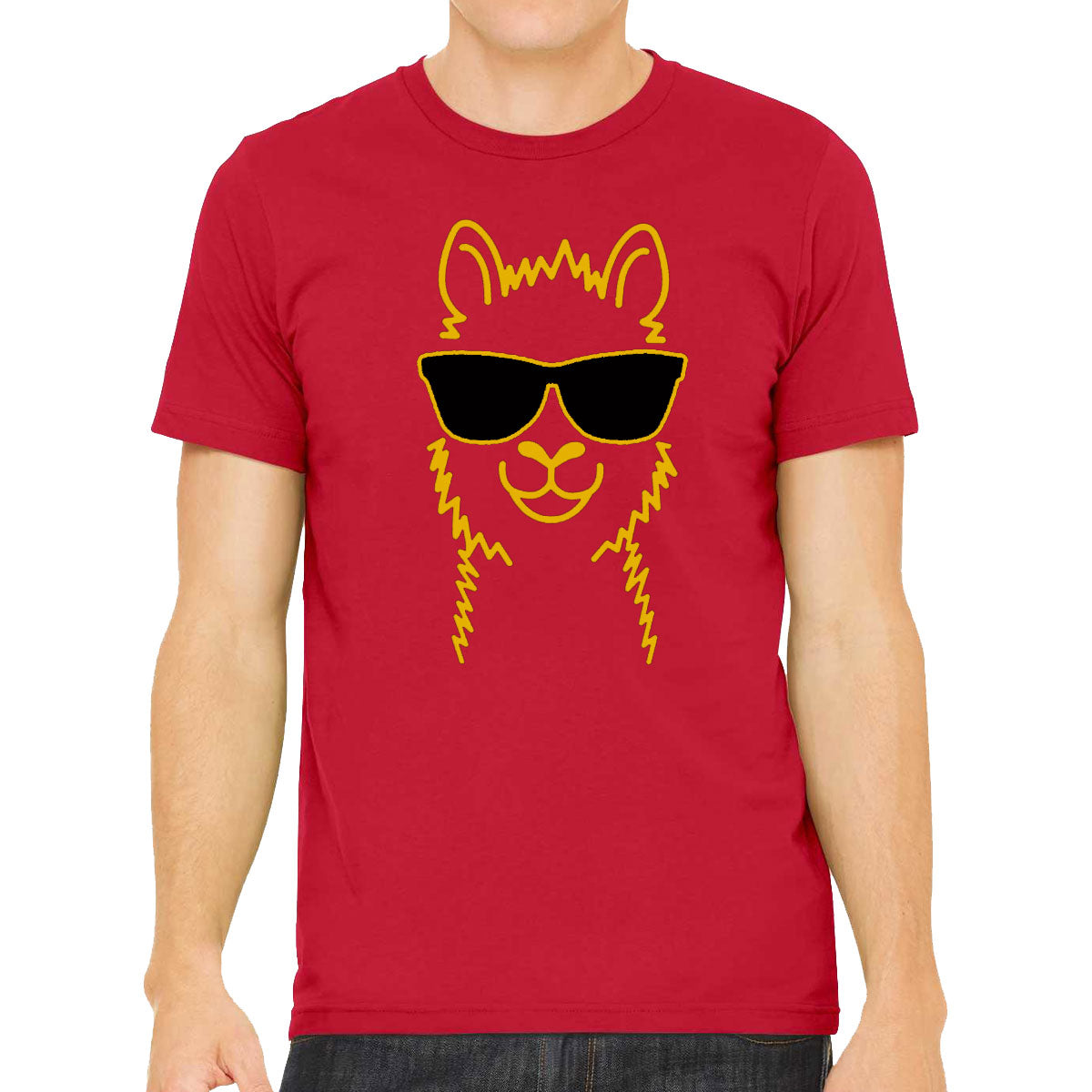 Llama With Sunglasses Men's T-shirt