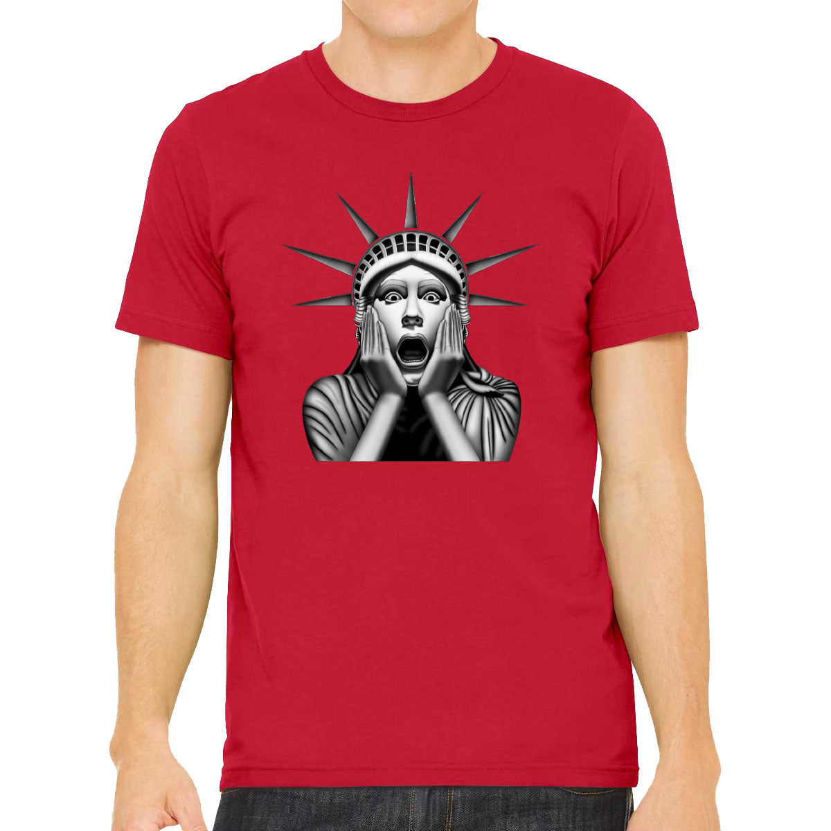 Surprised Statue of Liberty Men's T-shirt