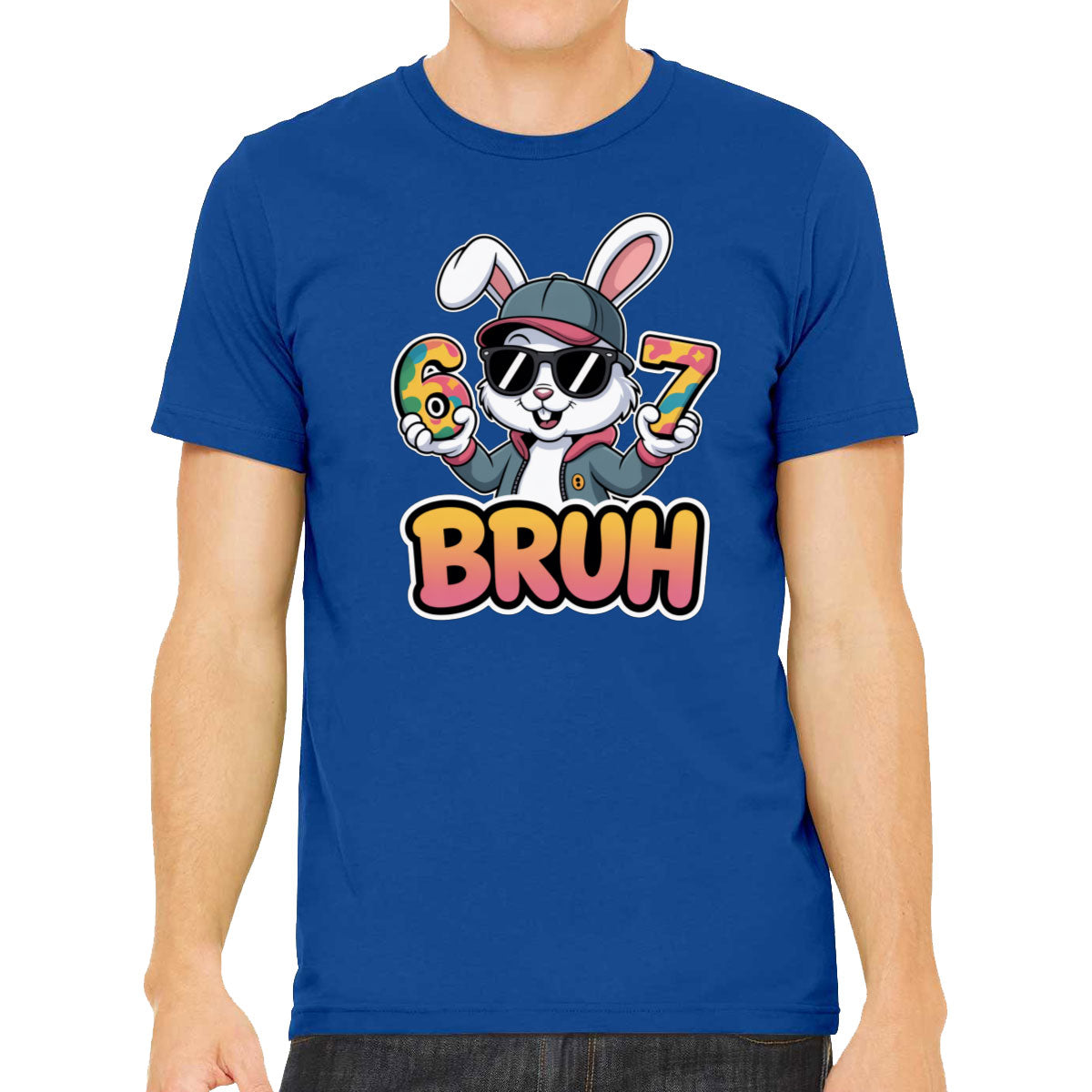 Six Seven Sixty Seven Bruh Bunny Easter Men's T-shirt