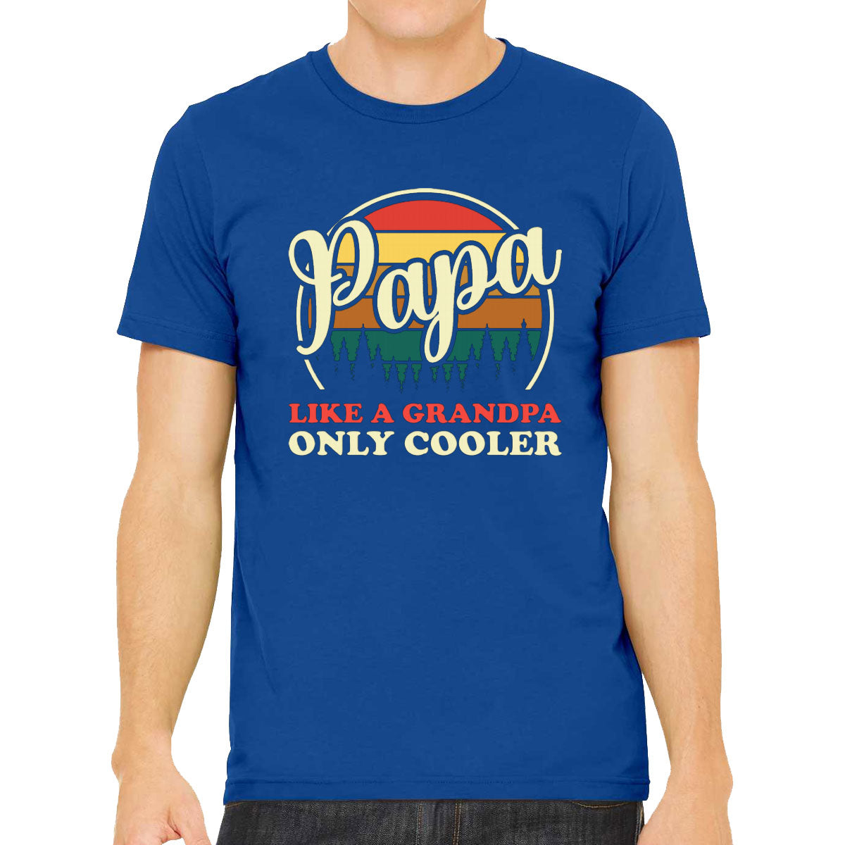 Papa Like A Grandpa Only Cooler Father's Day Men's T-shirt