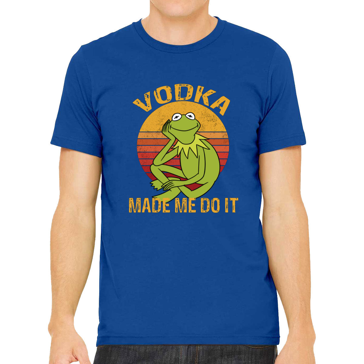 Vodka Made Me Do It Frog Meme Men's T-shirt