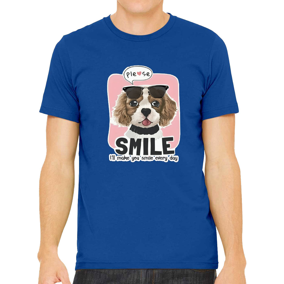 Please Smile Happy Dog Men's T-shirt