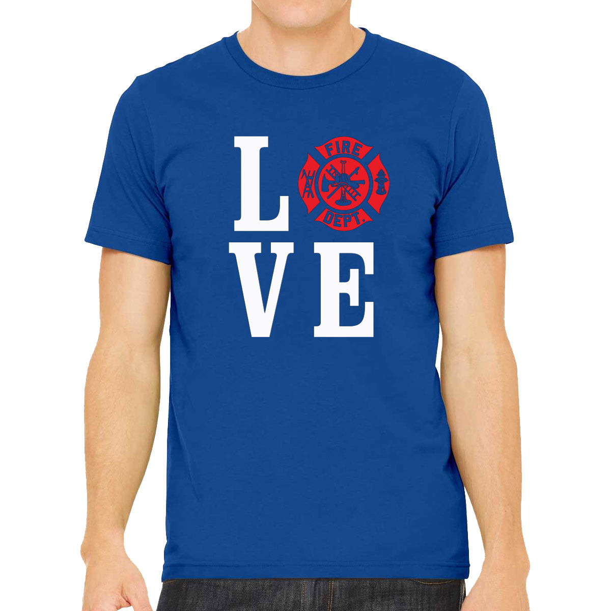 Love Firefighter Fireman Men's T-shirt