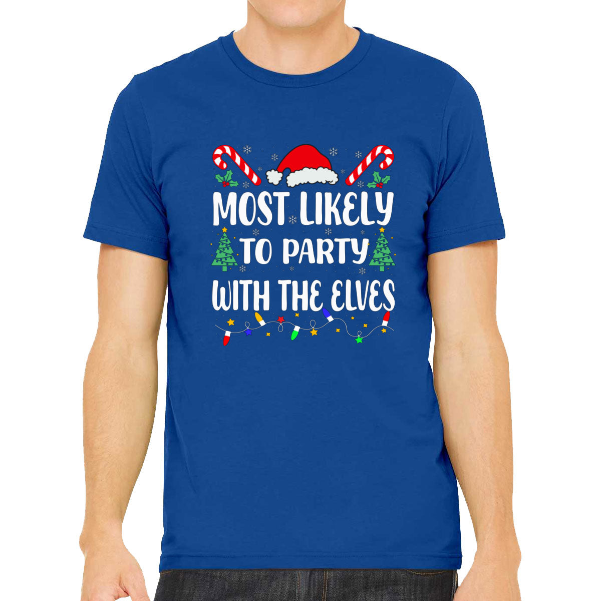 Most Likely To Party With The Elves Christmas Men's T-shirt