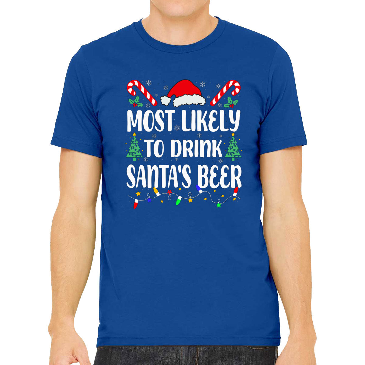 Most Likely To Drink Santa's Beer Christmas Men's T-shirt