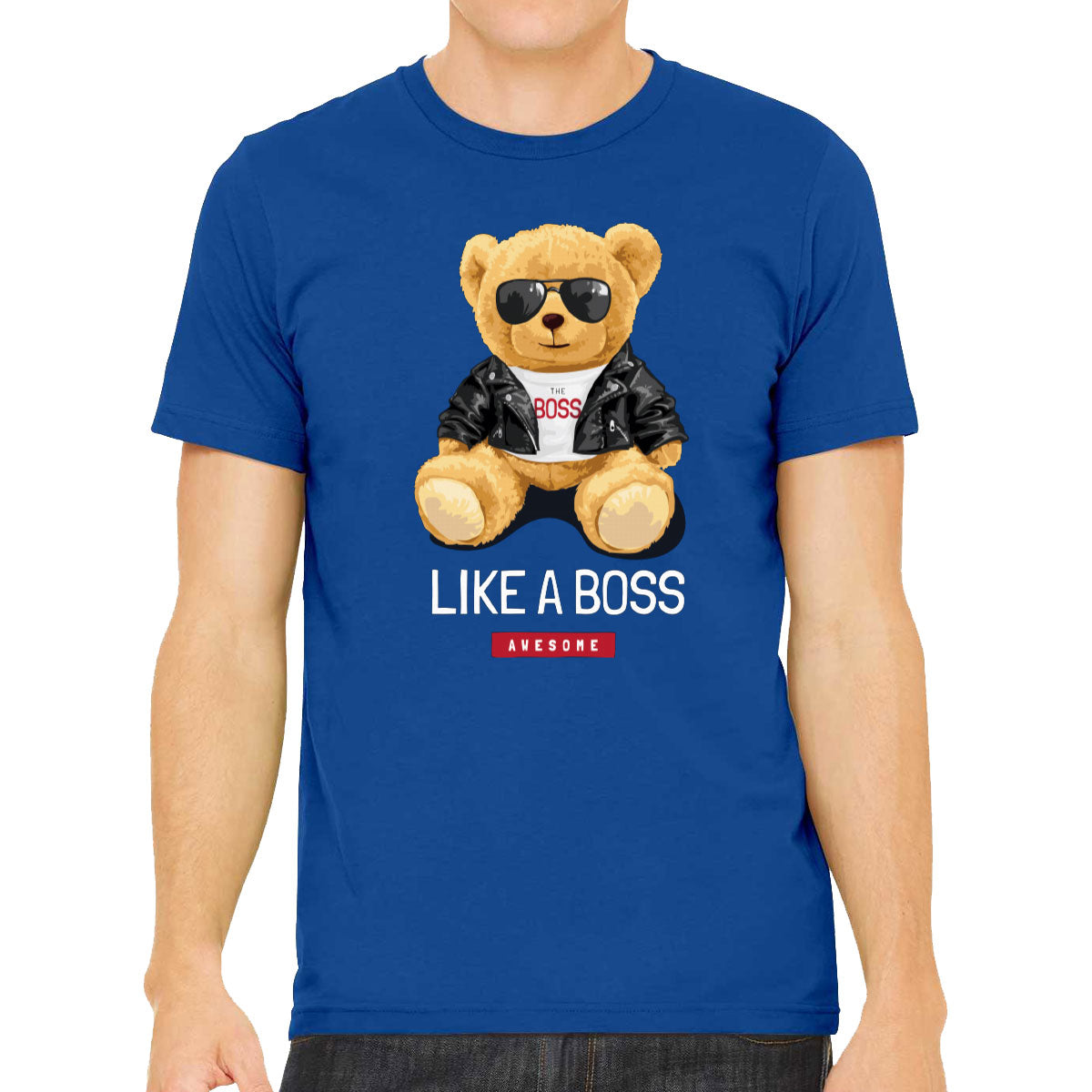 Teddy Bear Like A Boss Men's T-shirt