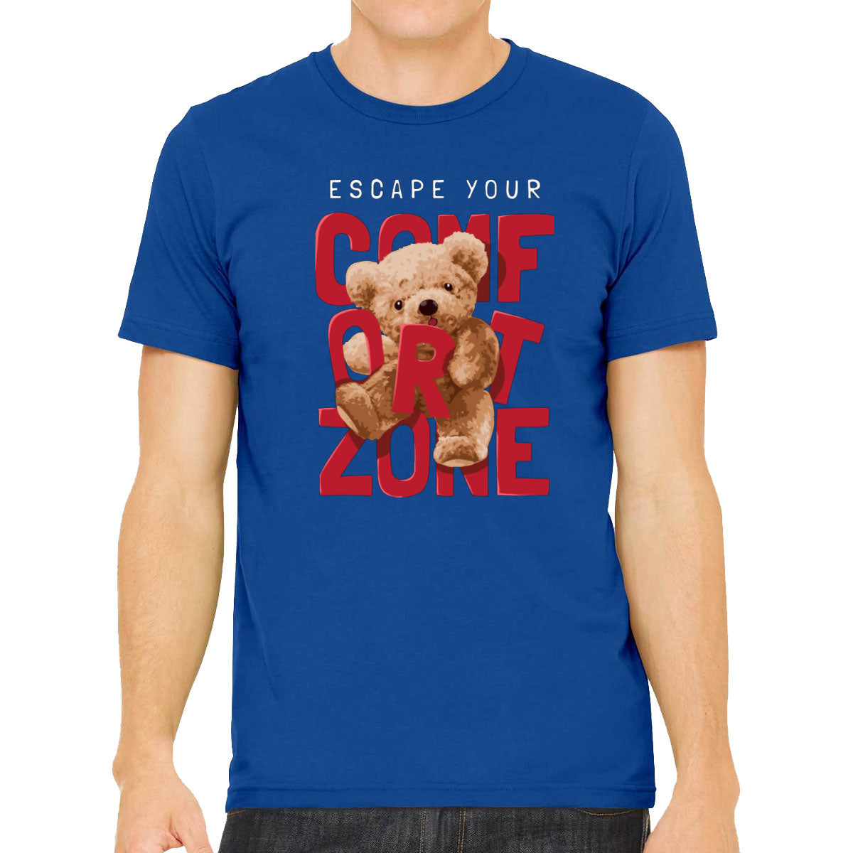 Teddy Bear Escape Your Comfort Zone Men's T-shirt