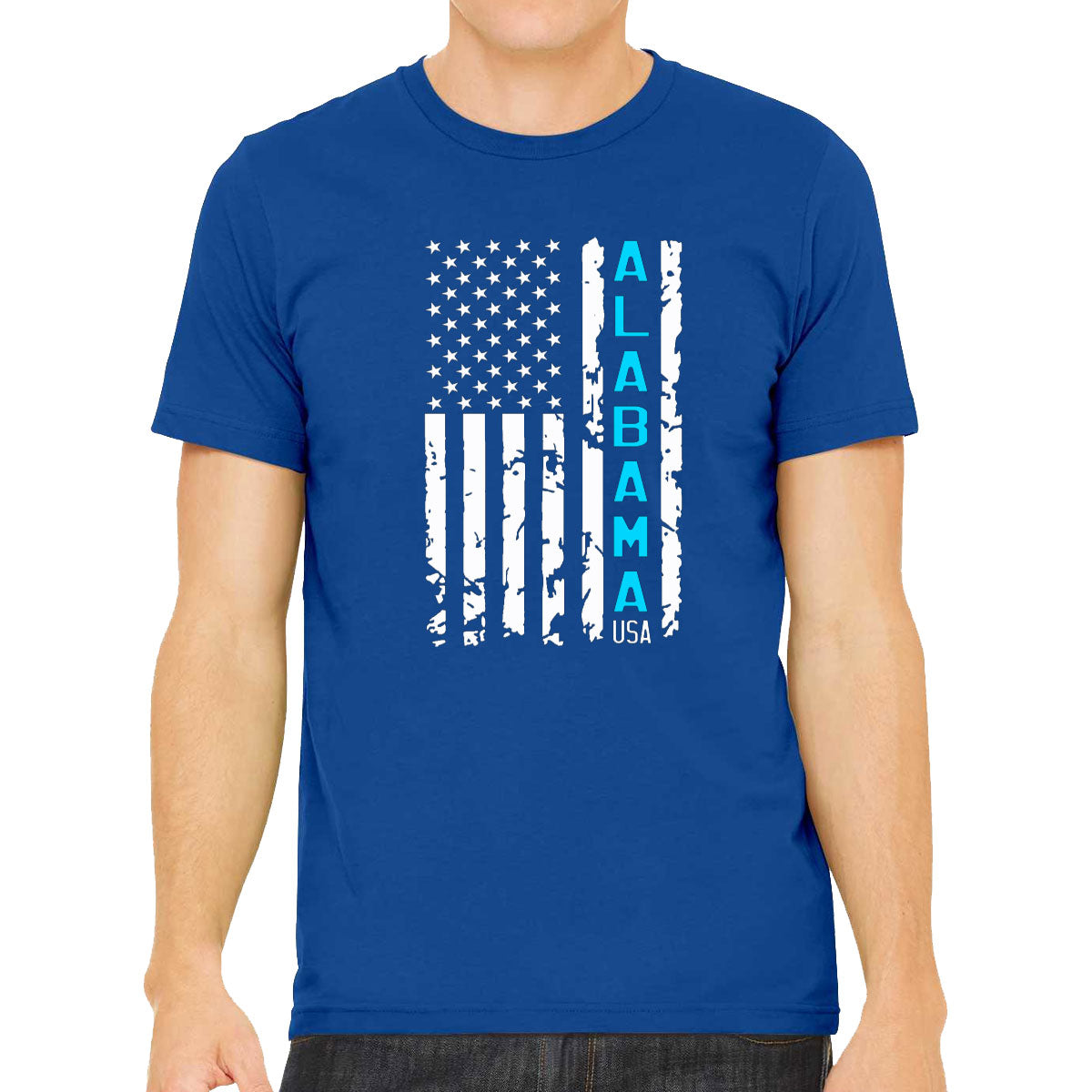 Alabama American Flag Men's T-shirt