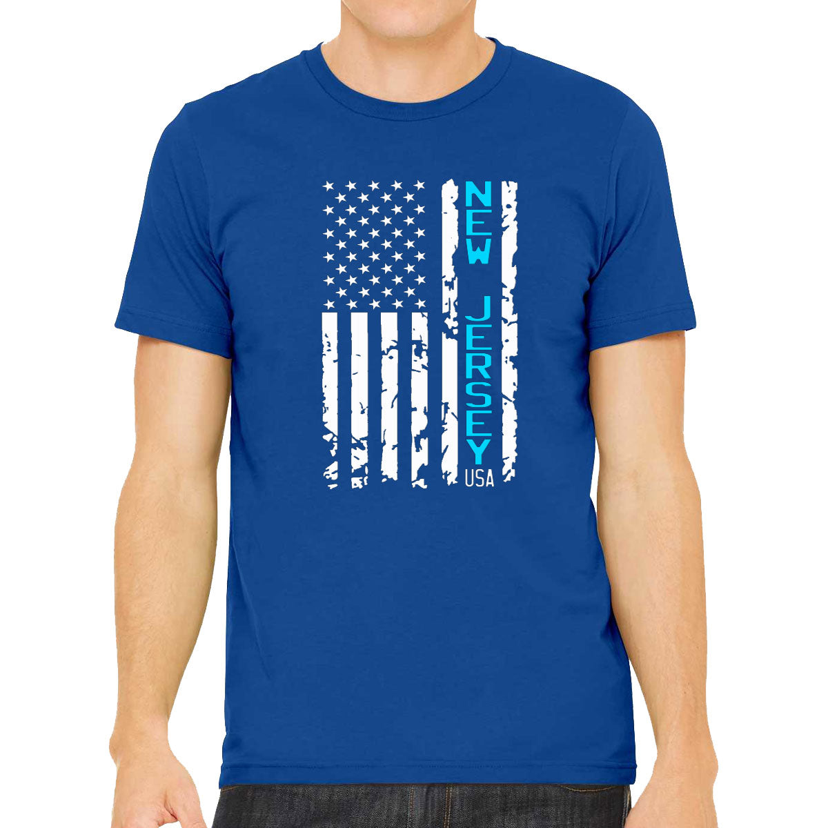 New Jersey American Flag Men's T-shirt