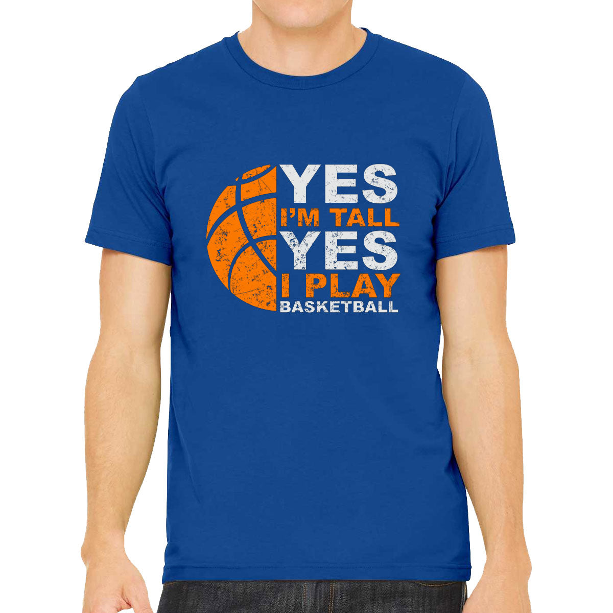 Yes I'm Tall Yes I Play Basketball Men's T-shirt
