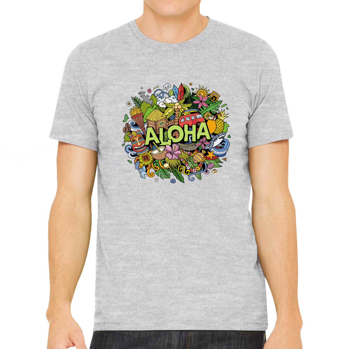 Aloha Hawaii Doodle Men's T-shirt