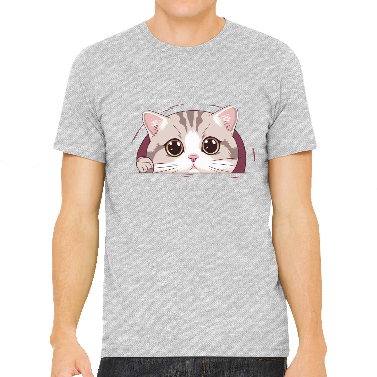 Cute American Cat Men's T-shirt
