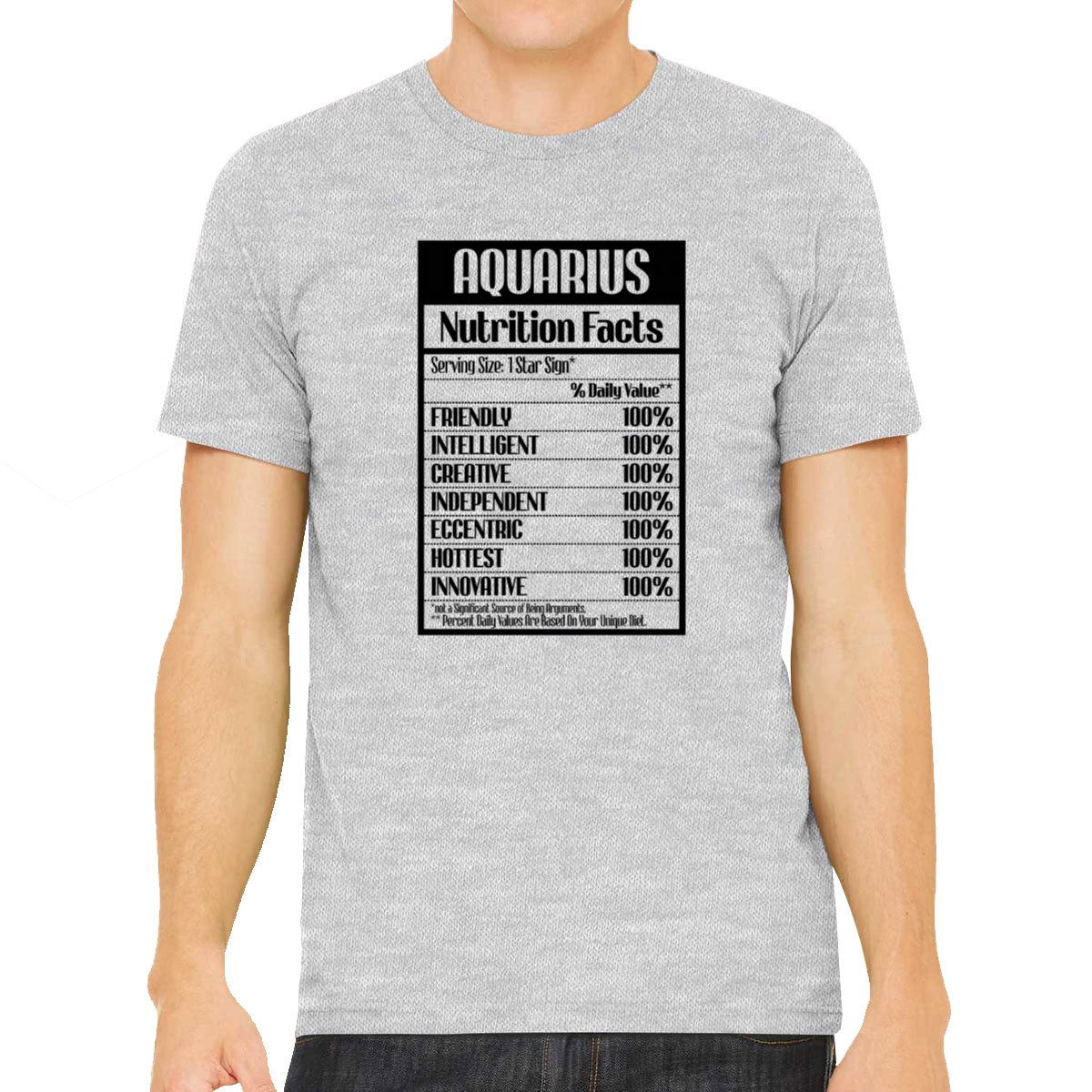 Aquarius Zodiac Nutrition Facts Men's T-shirt