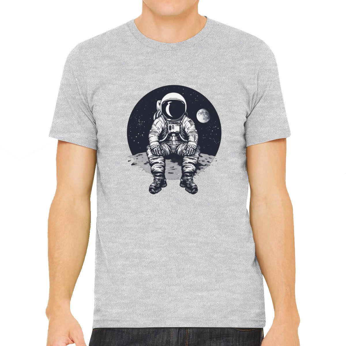 Astronaut Sitting On Moon Men's T-shirt
