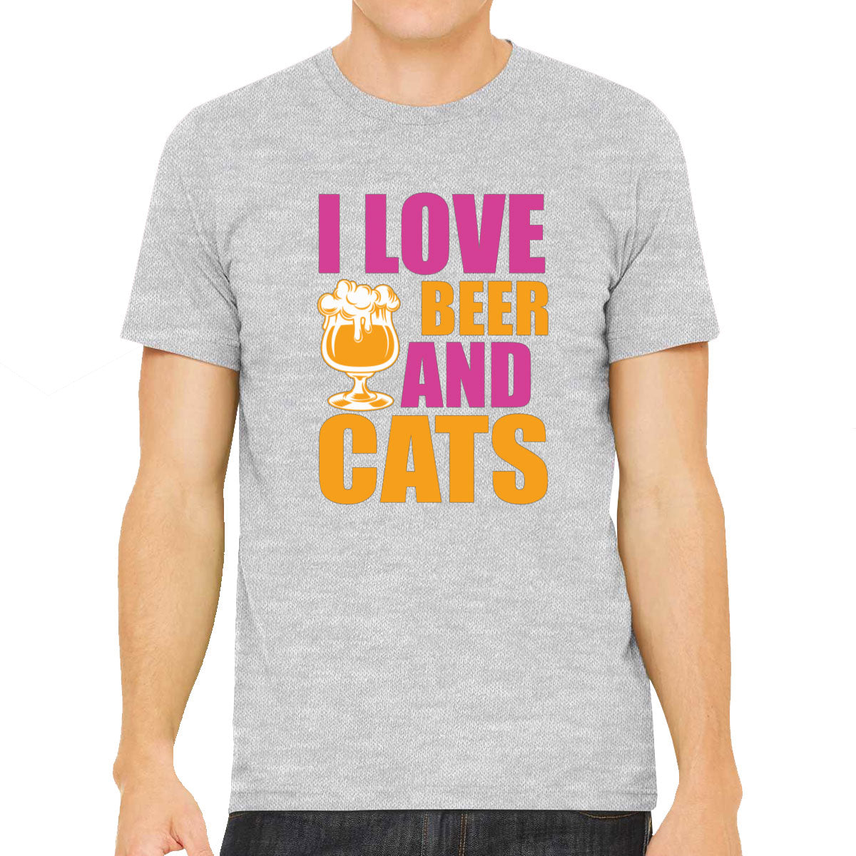 I Love Beer And Cats Men's T-shirt