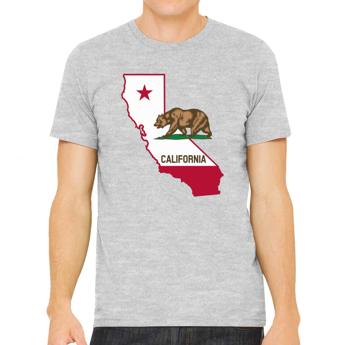 California State Flag Bear Men's T-shirt