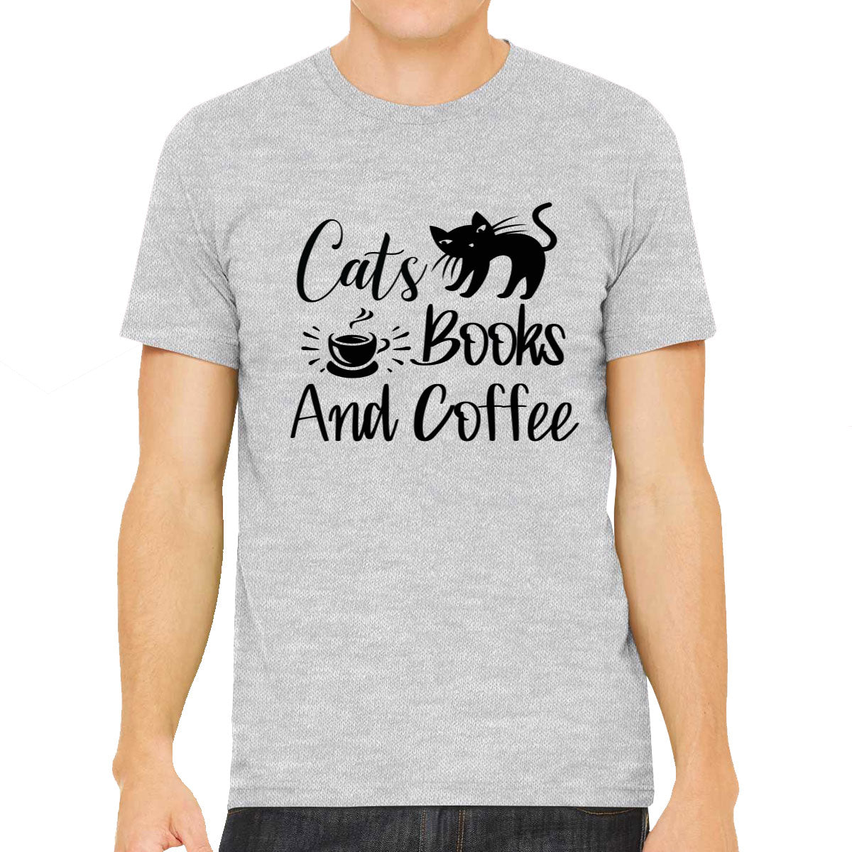 Cats Books And Coffee Men's T-shirt