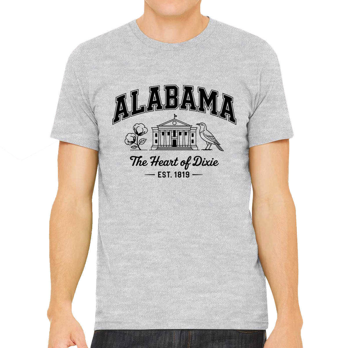 Alabama Cityscape Illustration The Heart Of Dixie Men's T-shirt