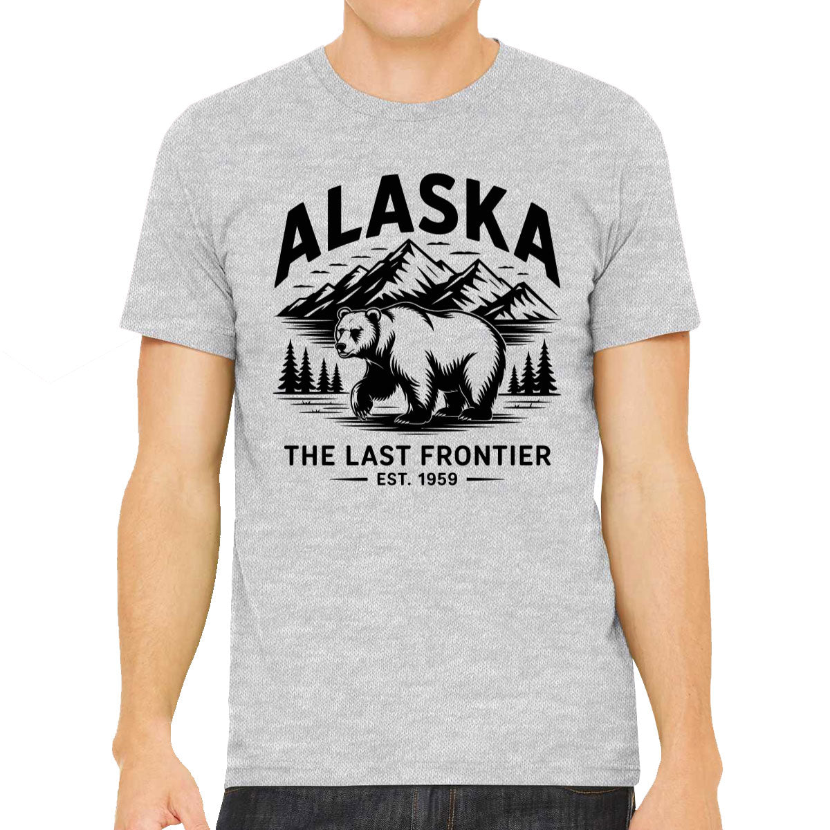 Alaska Cityscape Illustration The Last Frontier Men's T-shirt