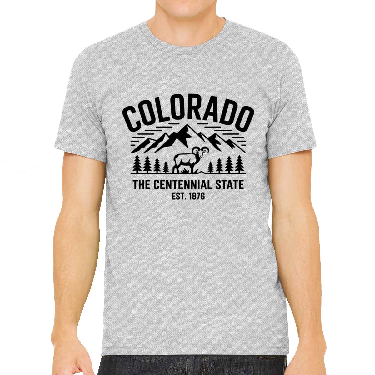 Colorado Cityscape Illustration The Centennial State Men's T-shirt
