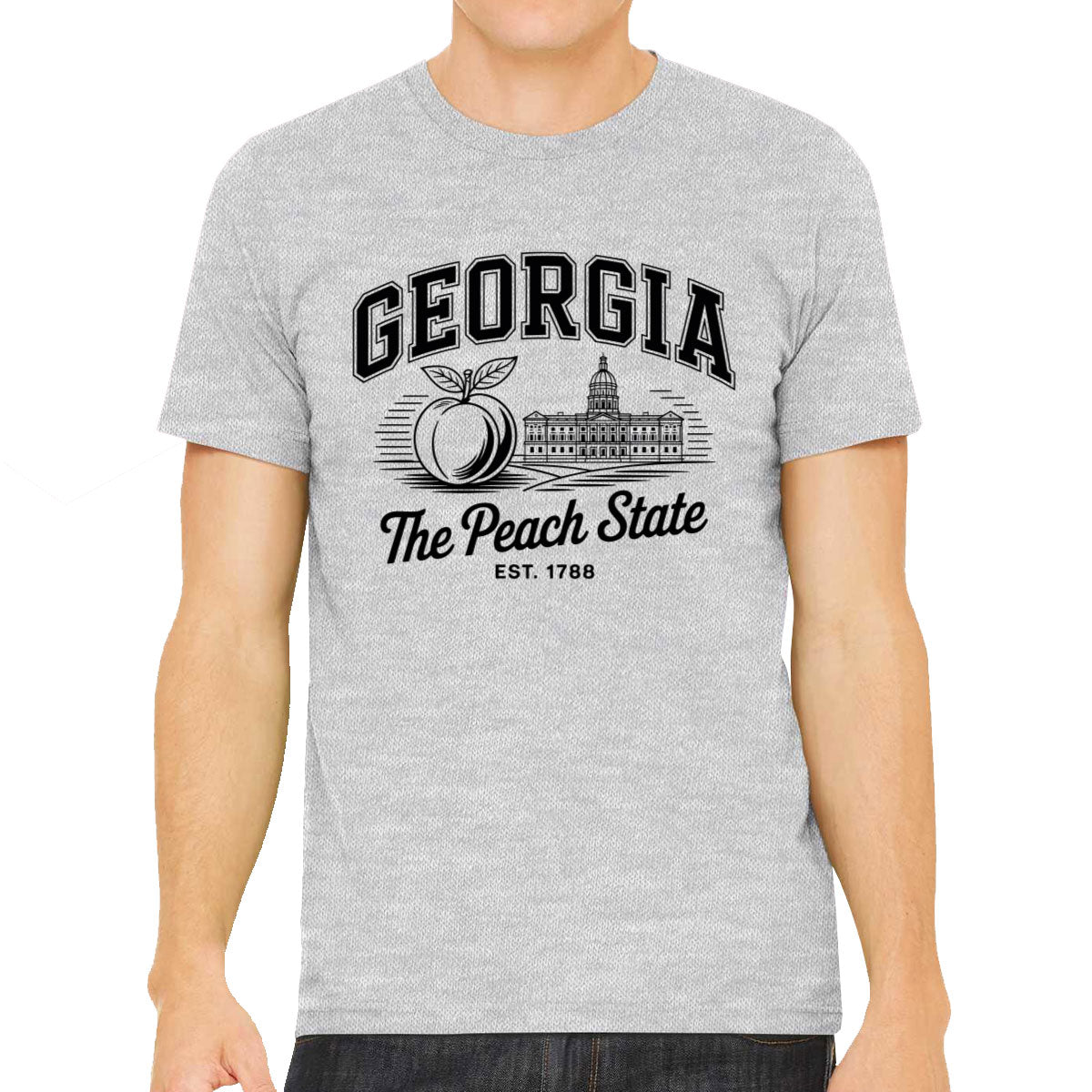 Georgia Cityscape Illustration The Peach State Men's T-shirt