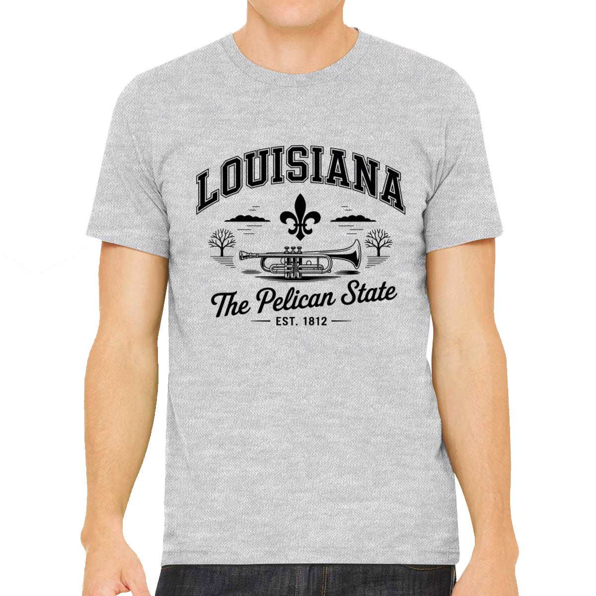 Louisiana Cityscape Illustration The Pelican State Men's T-shirt