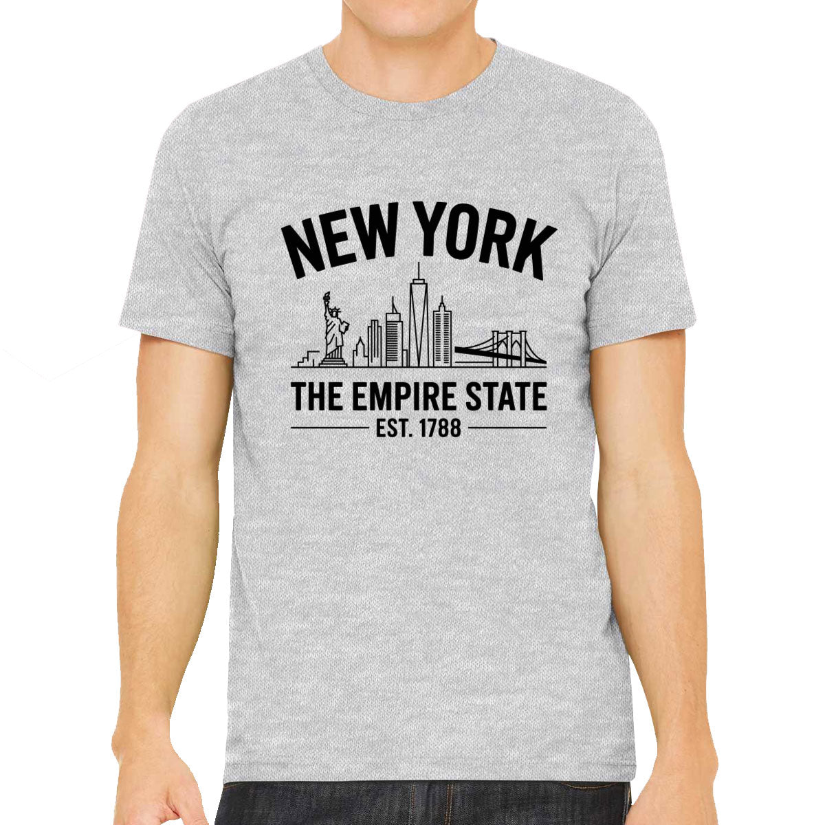 New York Cityscape Illustration The Empire State Men's T-shirt