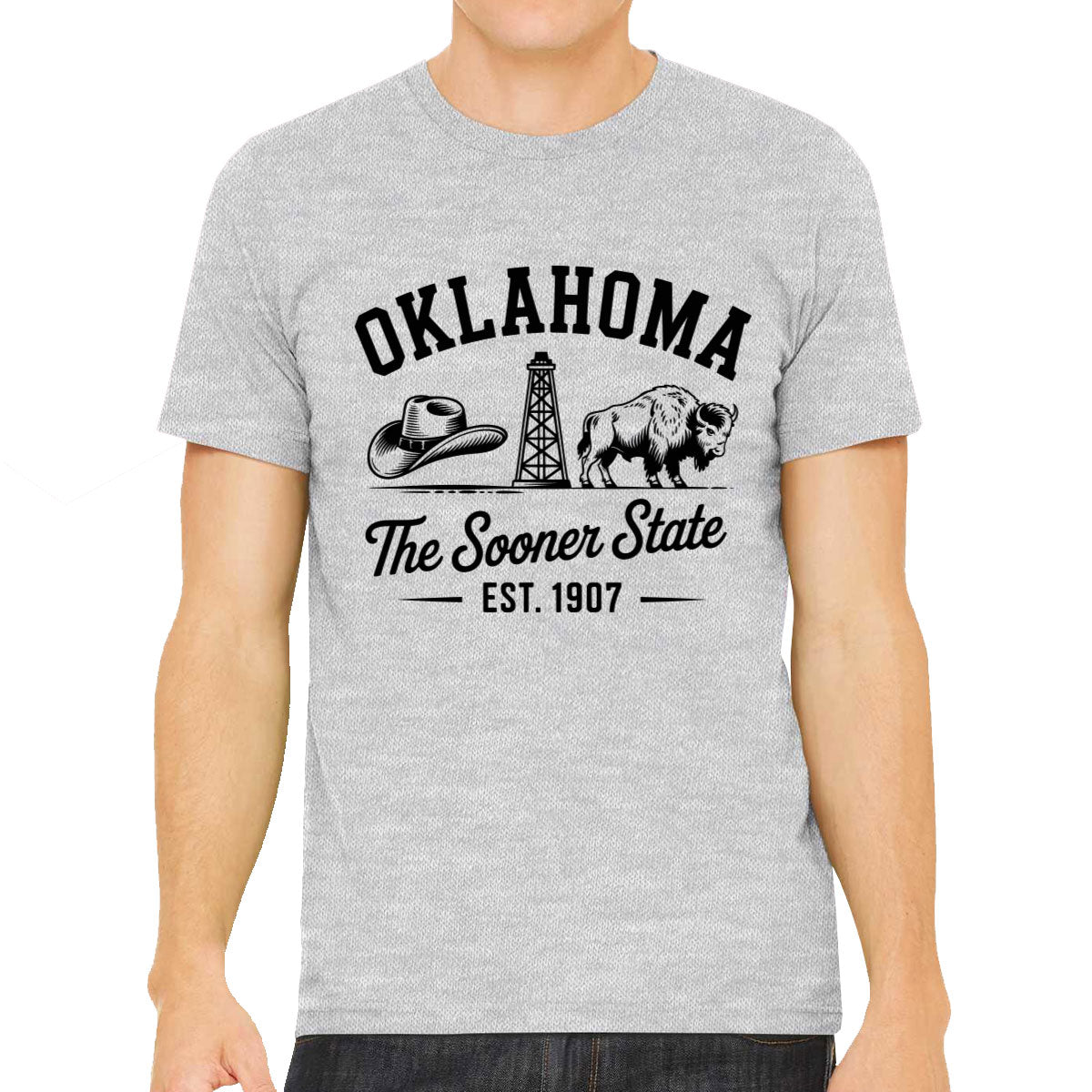 Oklahoma Cityscape Illustration The Sooner State Men's T-shirt