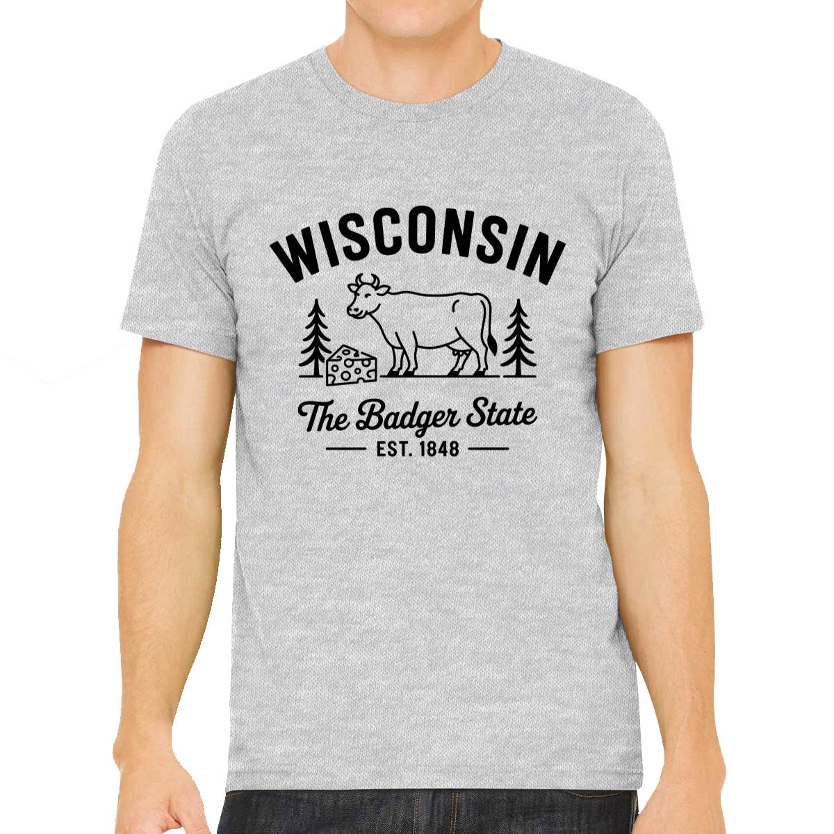 Wisconsin Cityscape Illustration The Badger State Men's T-shirt
