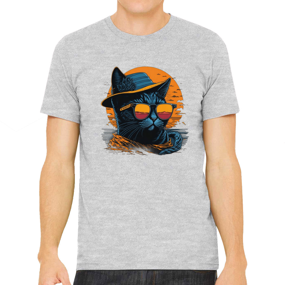 Cool Cat With Hat And Sunglasses Men's T-shirt