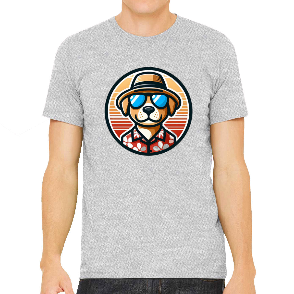 Cool Dog With Hat And Sunglasses Men's T-shirt