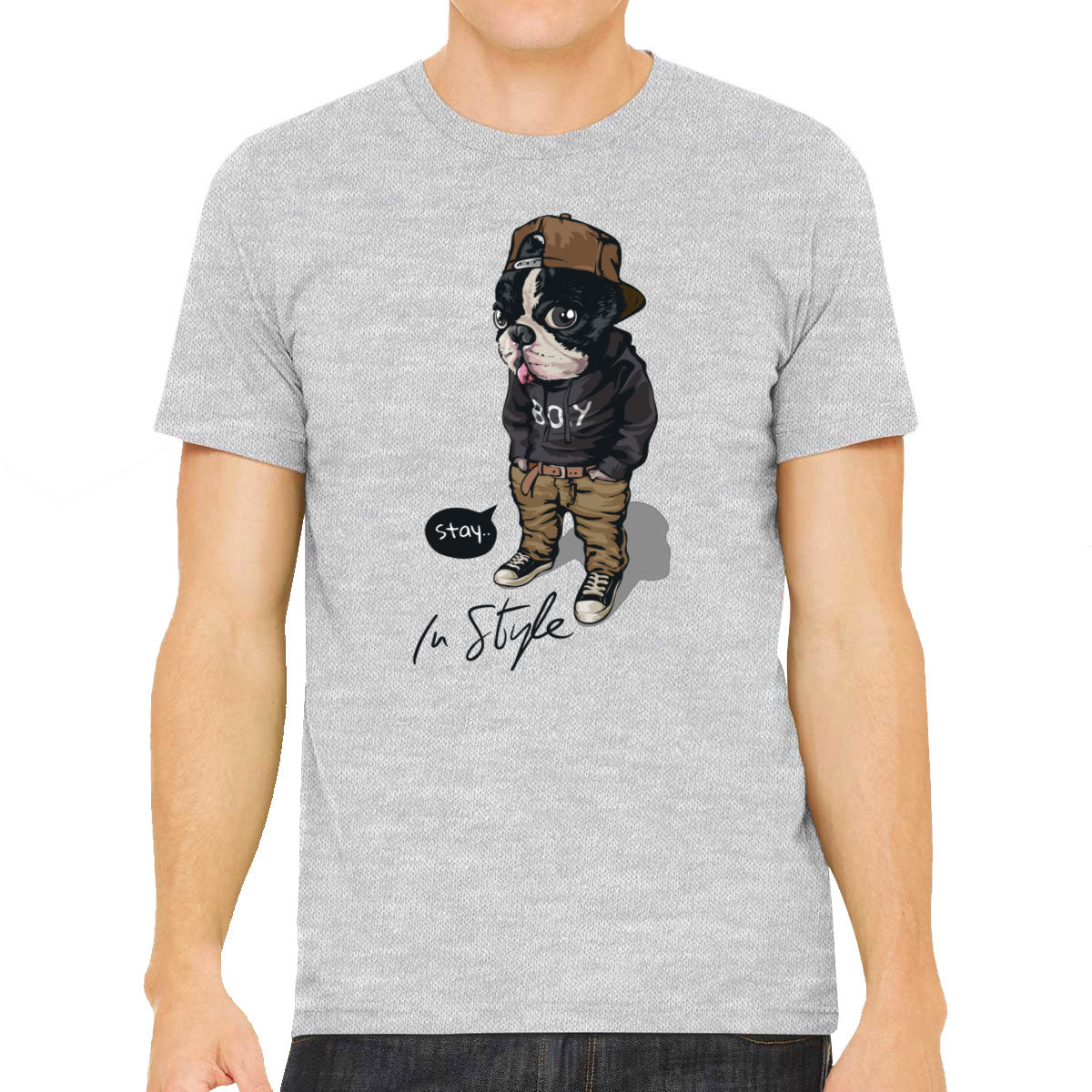 Cool Pug Boy Stay In Style Men's T-shirt