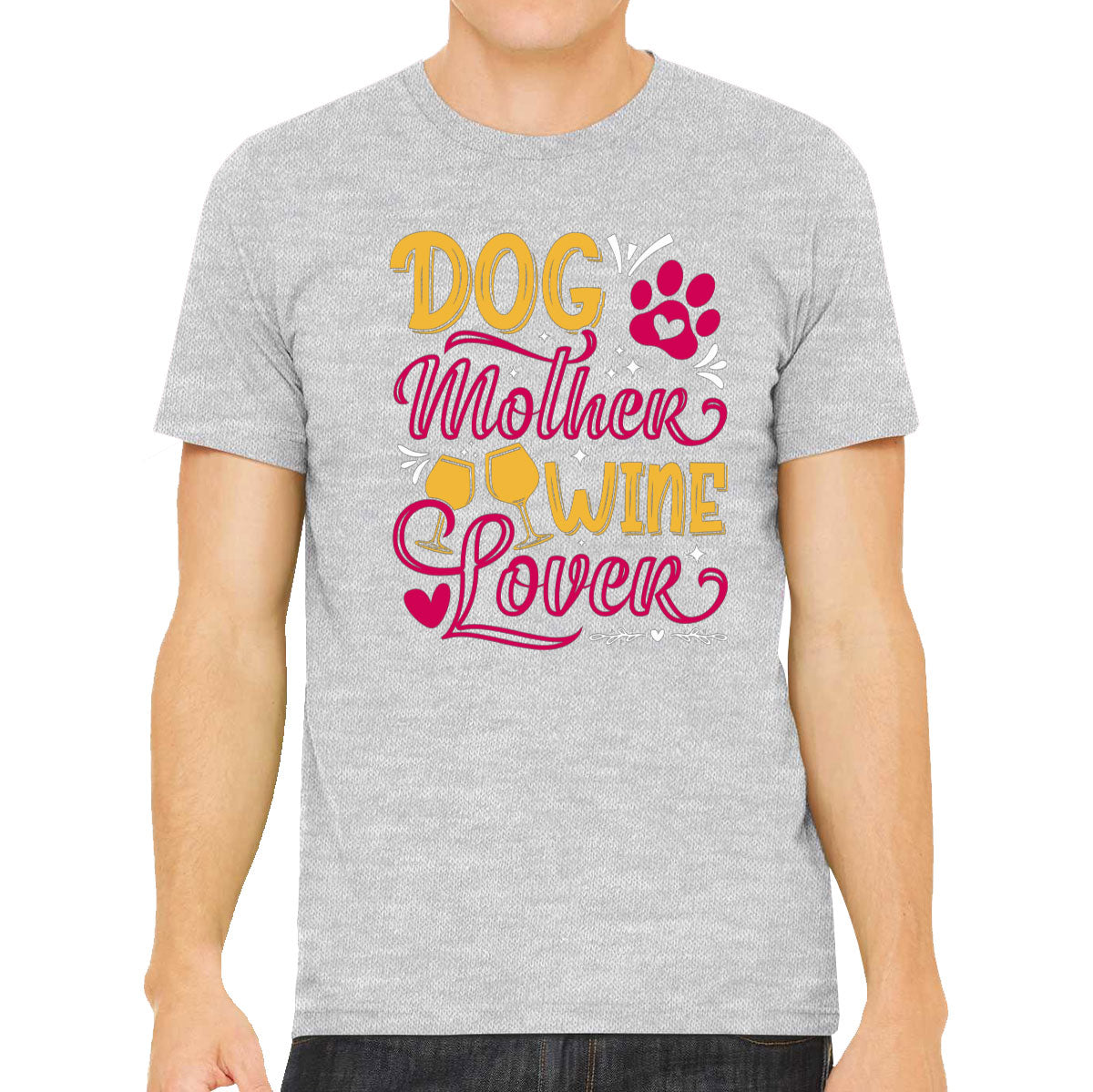 Dog Mother Wine Lover Men's T-shirt