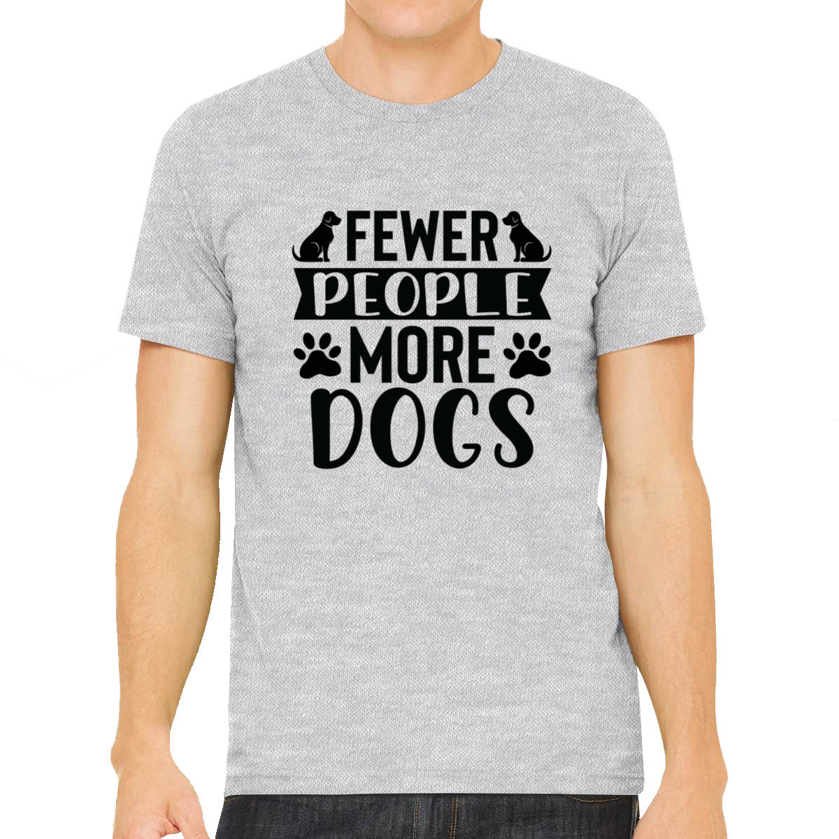 Fewer People More Dogs Men's T-shirt