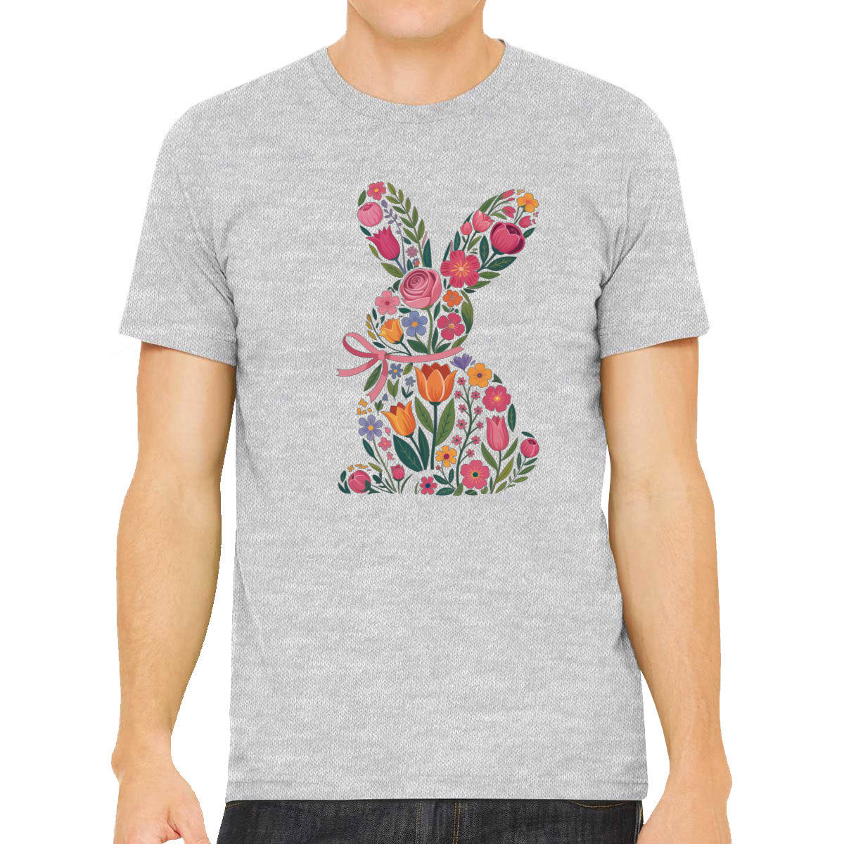 Floral Bunny Easter Men's T-shirt