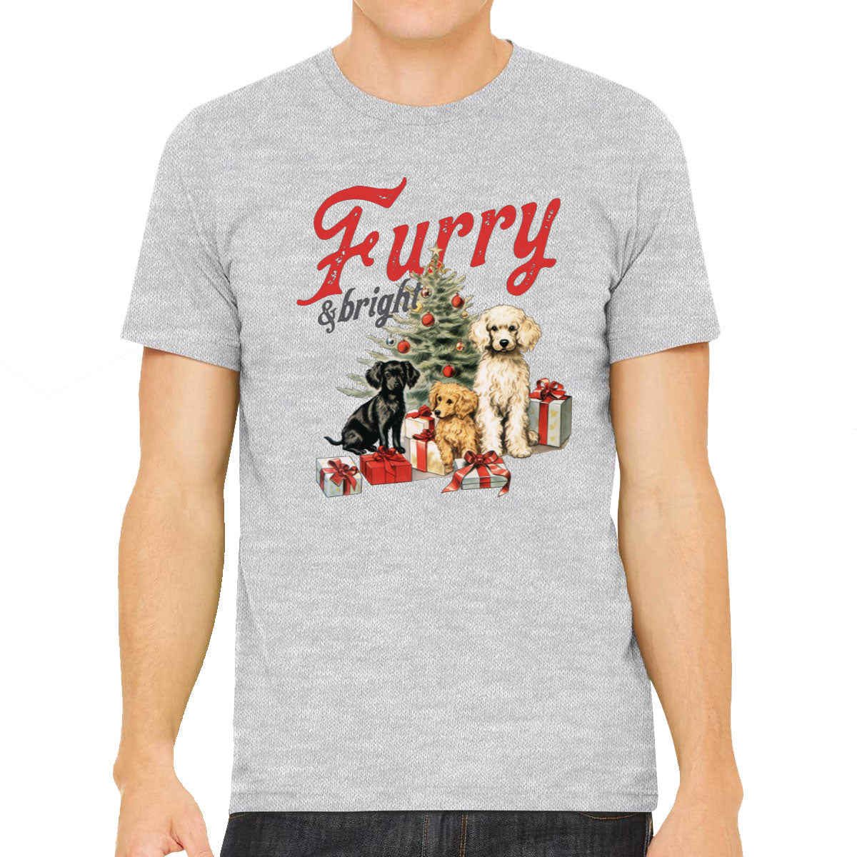 Furry And Bright Christmas Men's T-shirt