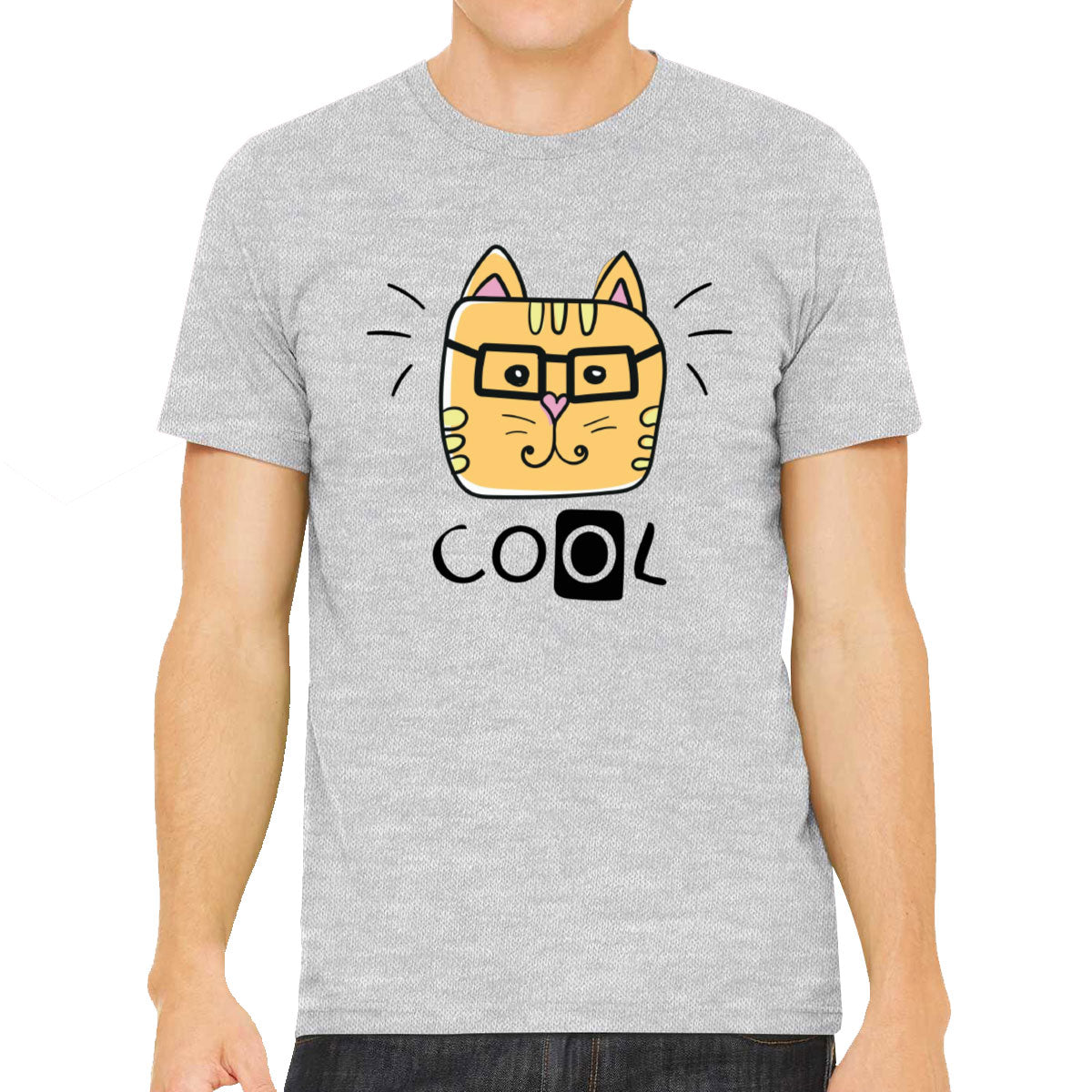 Handdrawing Cool Cat Men's T-shirt