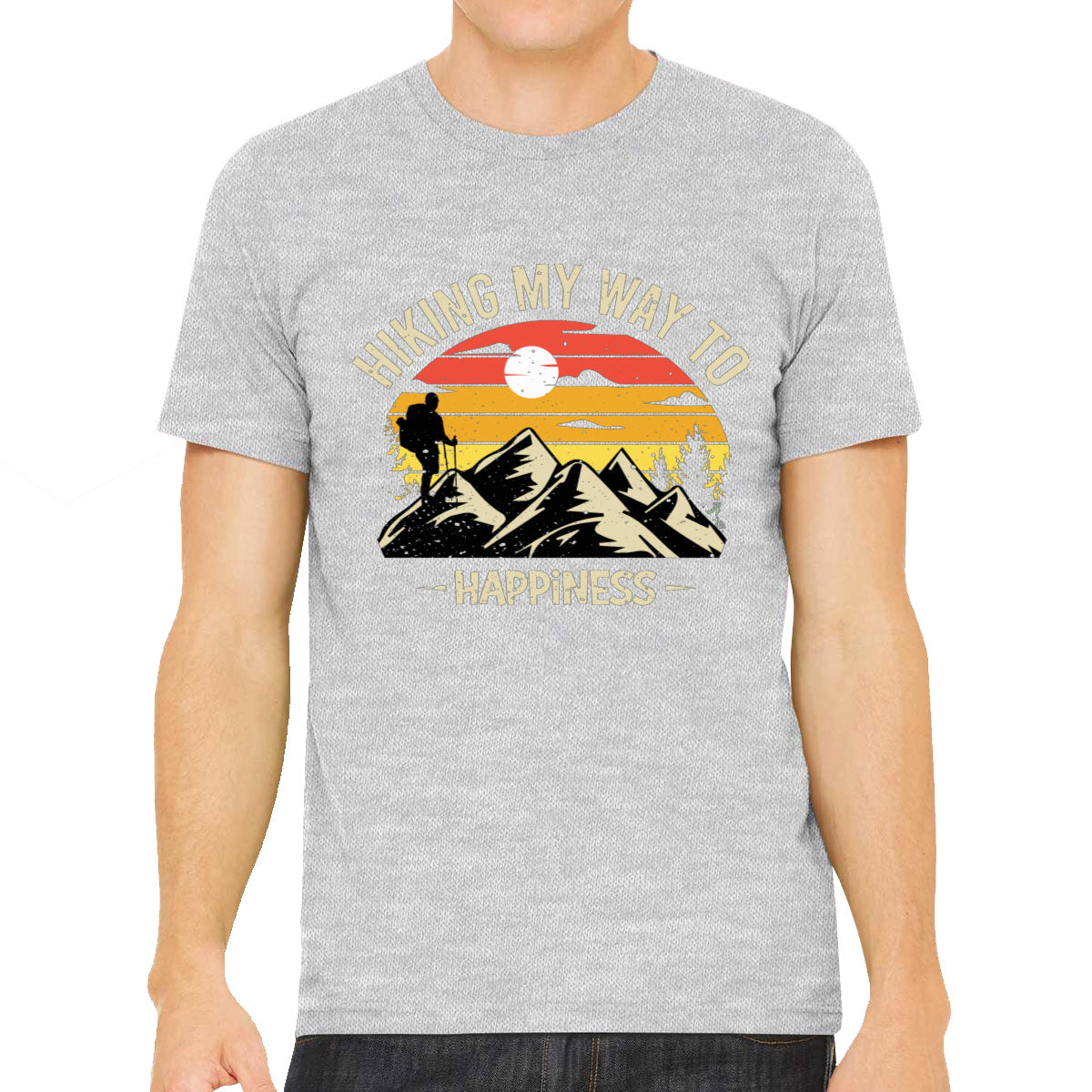 Hiking My Way To Happiness Men's T-shirt